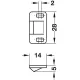 PLASTIC ROLLER CATCH WHITE PLASTIC ROLLER CATCH WHITE